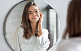 woman with lip filler