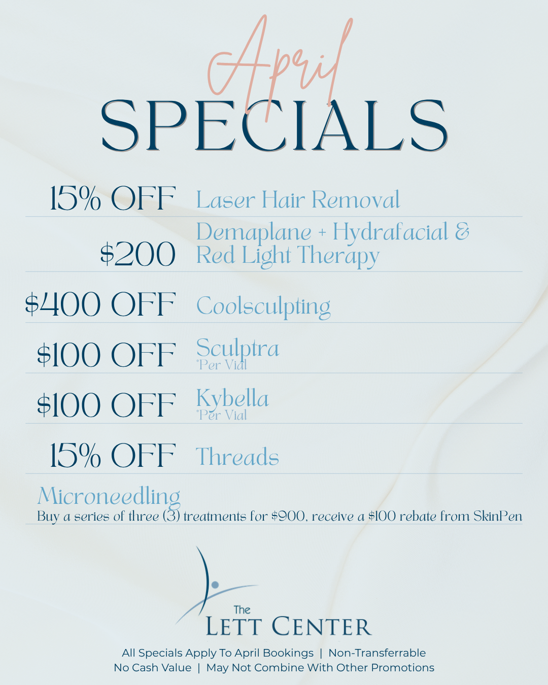 January Aesthetic, Botox, and Skincare Specials at The Lett Center