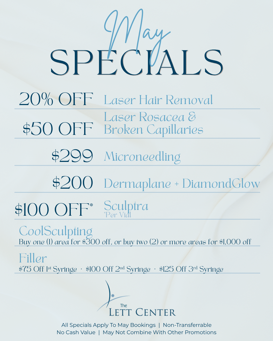 May Aesthetic, Botox, and Skincare Specials at The Lett Center