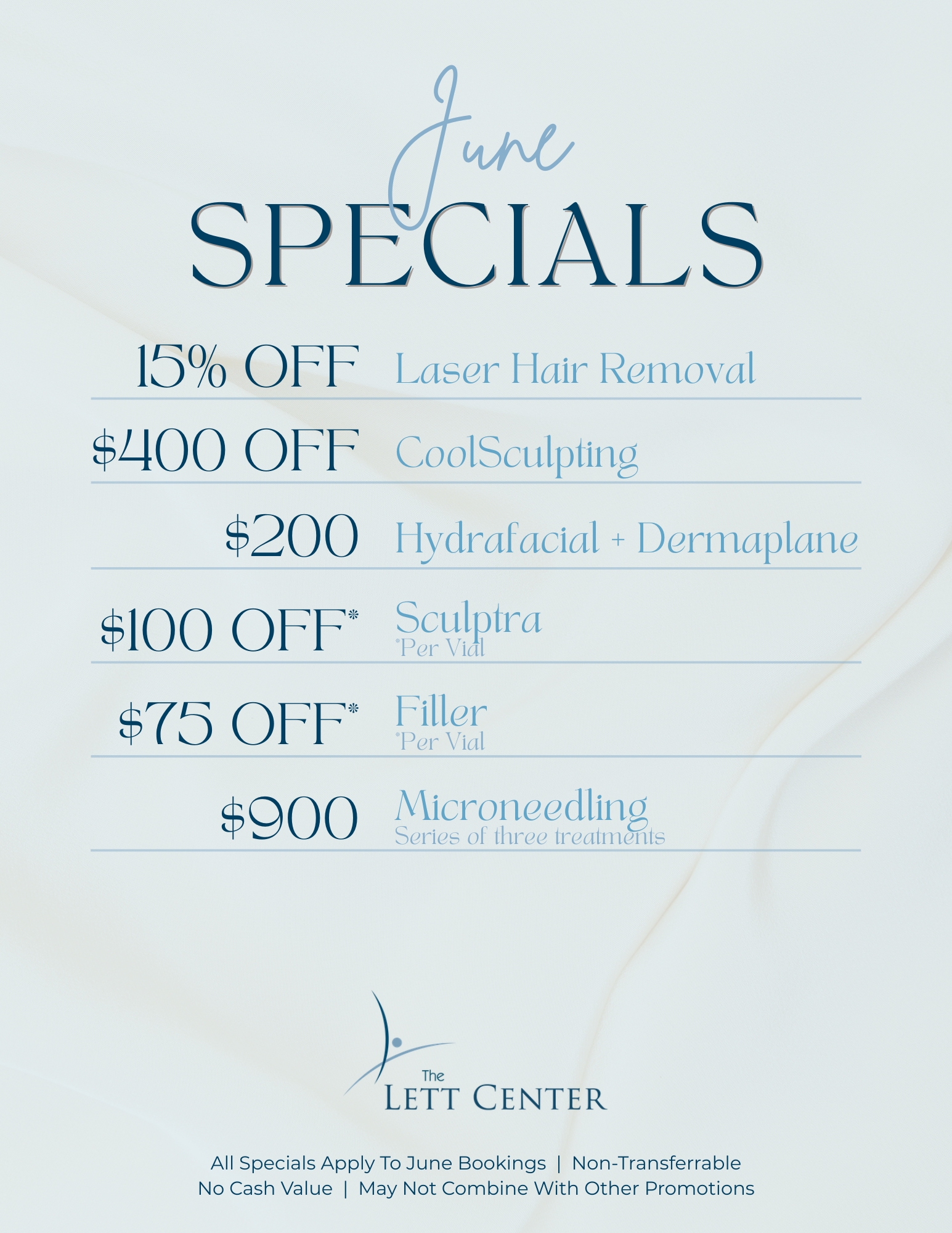 May Aesthetic, Botox, and Skincare Specials at The Lett Center