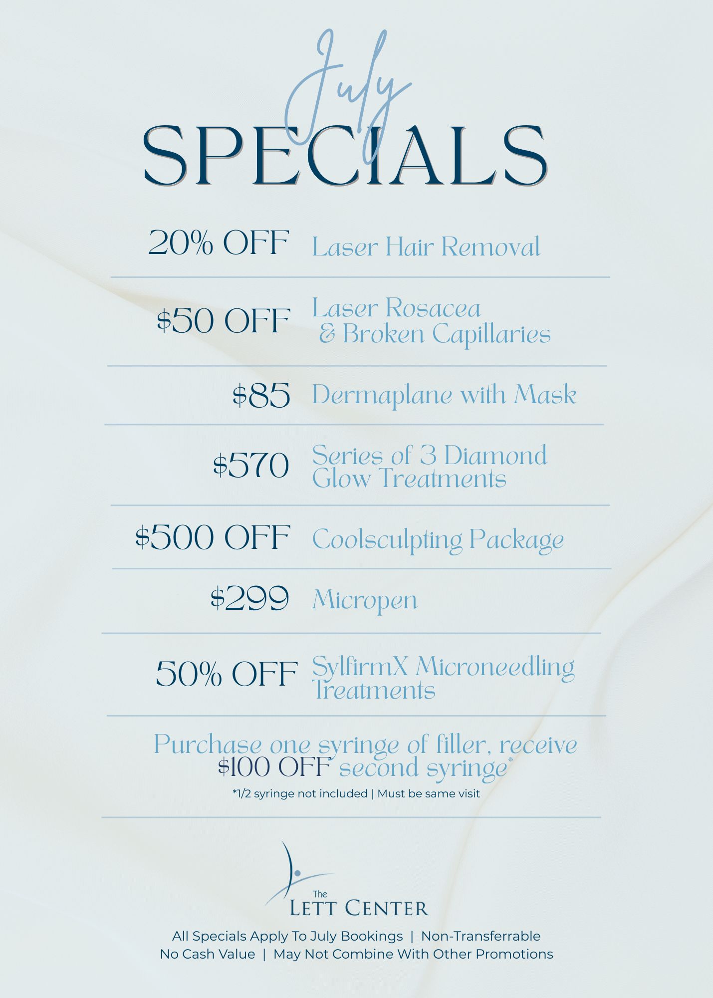 May Aesthetic, Botox, and Skincare Specials at The Lett Center